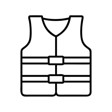 Su güvenliği ikonu için can yeleği veya ceket