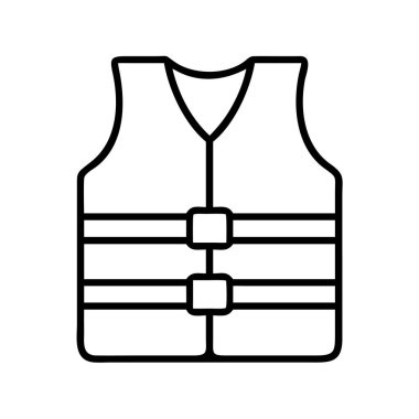 Su güvenliği, tekne gezisi ve yüzme için can yeleği simgesi
