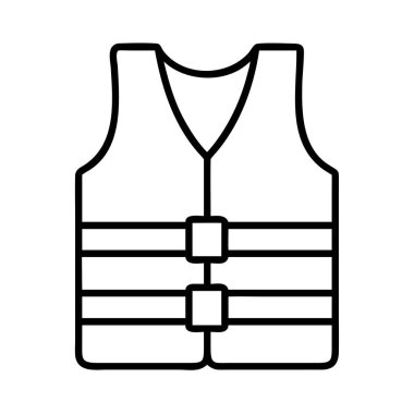 Su koruma için su güvenliği yelek simgesi
