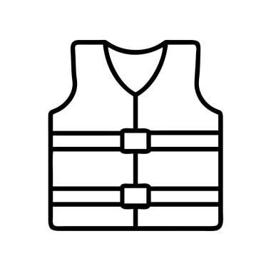 Su güvenliği ve boğulmayı önlemek için can yeleği simgesi