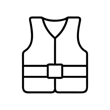 Can yeleği kişisel yüzdürme aygıtı ana hatları simgesi