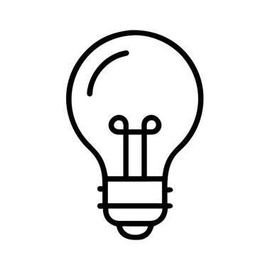 Ampul anahat simgesi. Fikir ve yeniliğin sembolü.