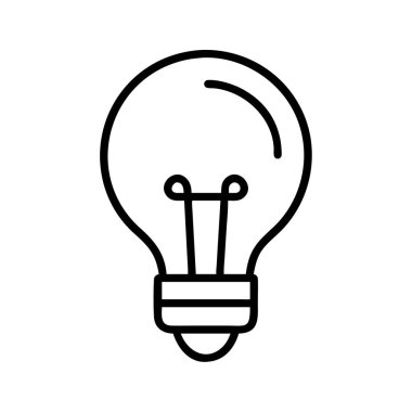 Fikir ve konsepti temsil eden ampul hattı sanat simgesi