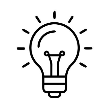Yenilik tasarımı için ışıldayan ampul fikri simgesi