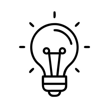 Fikir ve içgörüyü temsil eden ampul vektör simgesi