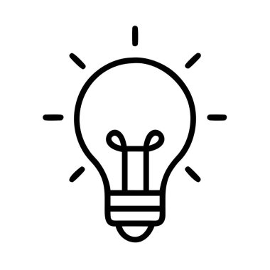 Fikri, yeniliği ve yaratıcılığı temsil eden ampul simgesi