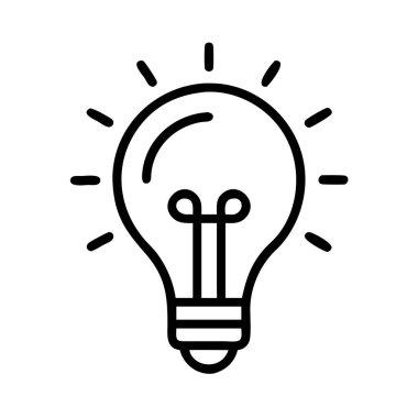 Yenilik ve çözümün ampul fikri simgesi