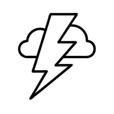 Bulut ve şimşek simgesi hava durumunu temsil ediyor