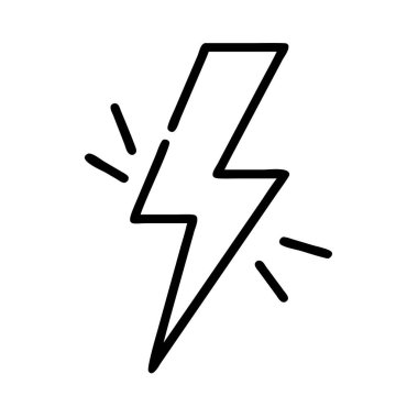 Enerji ve hız için elektrik yıldırımı sembolü