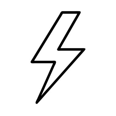Enerji gücü için basit yıldırım ana hatları simgesi