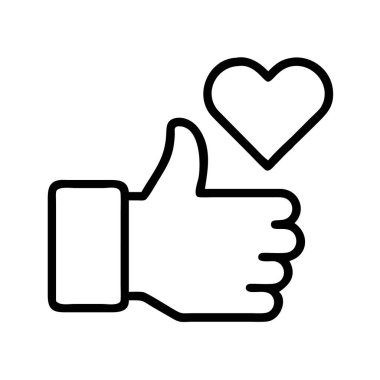 Baş parmakları ve kalp sembolü olan aşk simgesi gibi.