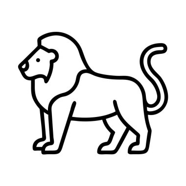 Güç ve kraliyet simgesini tasvir eden stilize aslan simgesi