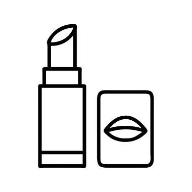 Dudak ve dudak simgesi tasarımlı ruj makyaj simgesi