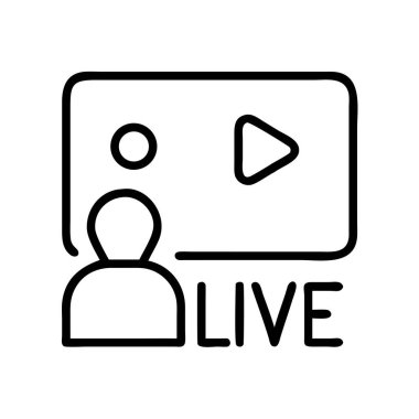 Canlı yayın videosu çevrimiçi webinar sembolü