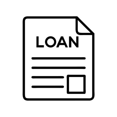 Mali planlama için kredi anlaşması belgesi simgesi