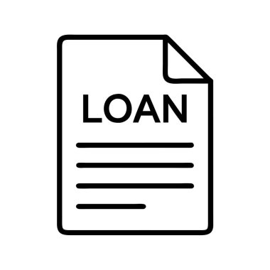 Bir mali anlaşmayı temsil eden kredi belgesi simgesi