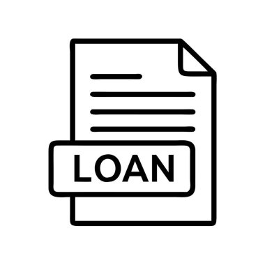 Kredi uygulaması belgesi ana hatları simgesi kavramı