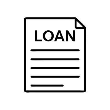 Kredi belgesi simgesi, mali anlaşma, borç formu