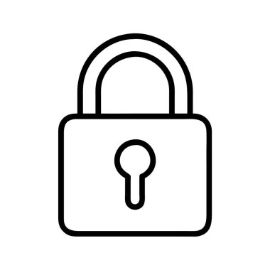 Asma kilit ana hat güvenlik ve koruma simgesi