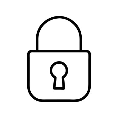 Dijital güvenlik ve koruma için asma kilit güvenlik simgesi