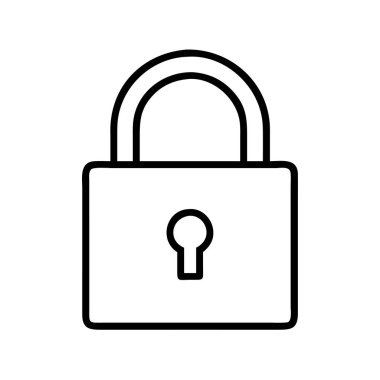 Güvenlik ve mahremiyeti simgeleyen asma kilit ana simgesi