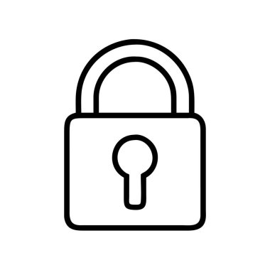 Asma kilit güvenlik sembolü vektör grafik tasarımı