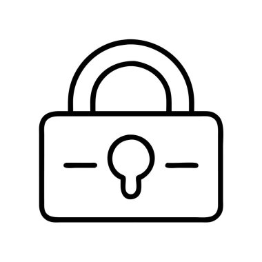 Veri koruması için çevrimiçi güvenlik asma kilidi simgesi