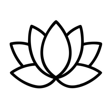 Barış ve saflık tasarımı için nilüfer çiçeği sembolü.