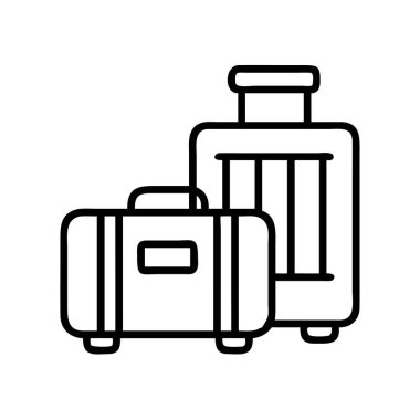 Seyahat valizi ikonu. yolculuk tatili