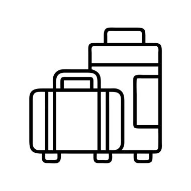 Seyahat tatil ikonu için iki bavul