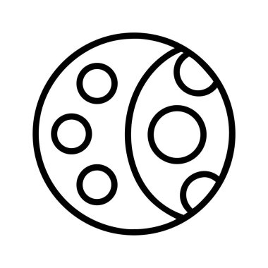 Soyut hilal ve dolunay evreleri ikon vektör sanatı