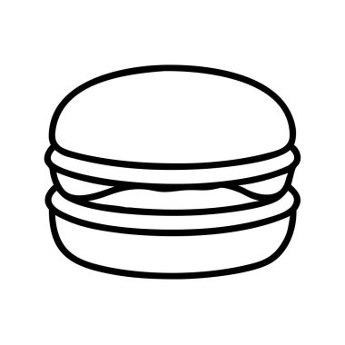 Klasik bir hamburgerin minimalist sanat simgesi
