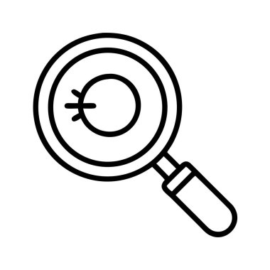 Yıldız işareti odak detayına sahip büyütme cam simgesi