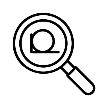 Harf içeren büyüteç analiz için bir arama simgesi