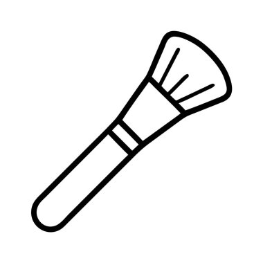 Güzellik ve kozmetik için makyaj fırçası çizgisi resim simgesi