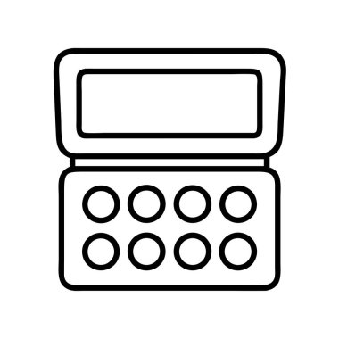 Ayna dış hat ikon vektörü ile kozmetik makyaj paleti