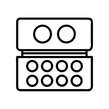 Göz makyajı paleti kompakt kozmetik çizgisi resim simgesi