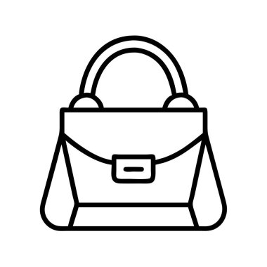 Şık el çantası aksesuar çizgisi resim çizimi