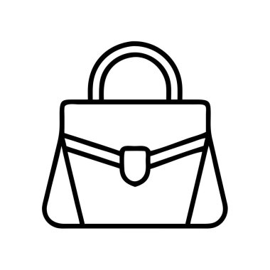 El çantası moda aksesuar ikonu ana hatları resimleme
