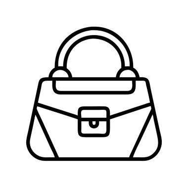 Moda için el çantası simgesi grafik vektör çizimi
