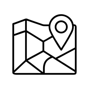 Konum işaretleyici bölgeyi gösteren navigasyon haritası