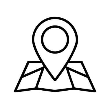 Coğrafi konum takibi için harita işaretleyici simgesi