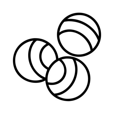 Soyut geometrik küreler simge vektör grafik illüstrasyonu