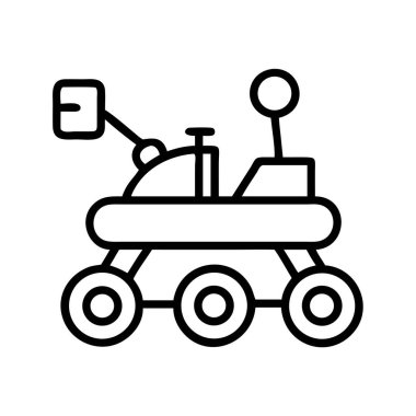Mars Gezgin Uzay Keşif Aracı simgesi tasarımı