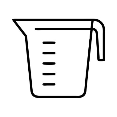 Bardak ikonu mutfak pişirme aletleri ölçülüyor