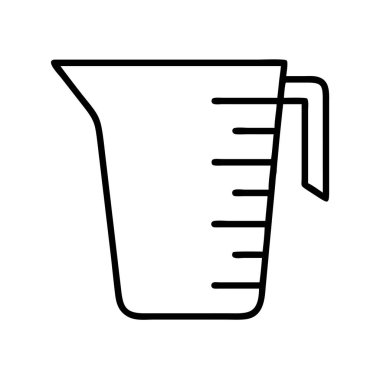 Mutfak için bir ölçü kabının temel taslak simgesi