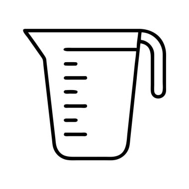 Mutfak ölçme aracı basit çizgi resim simgesi grafiği