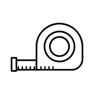 Ölçüm işi için teyp ölçüm aracı dış hat simgesi