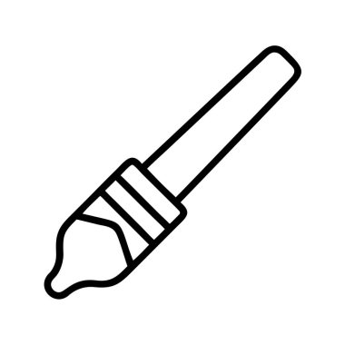 Sanat tasarımı için minimalist boya fırçası çizgisi resim simgesi