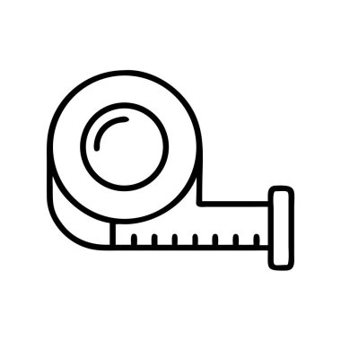 Net ölçüm için teyp ölçüm aracı dış hat simgesi